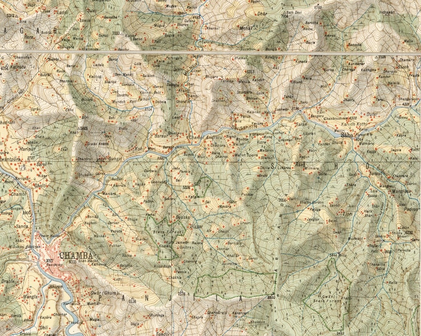 Chamba State, 1921 – English Puhal